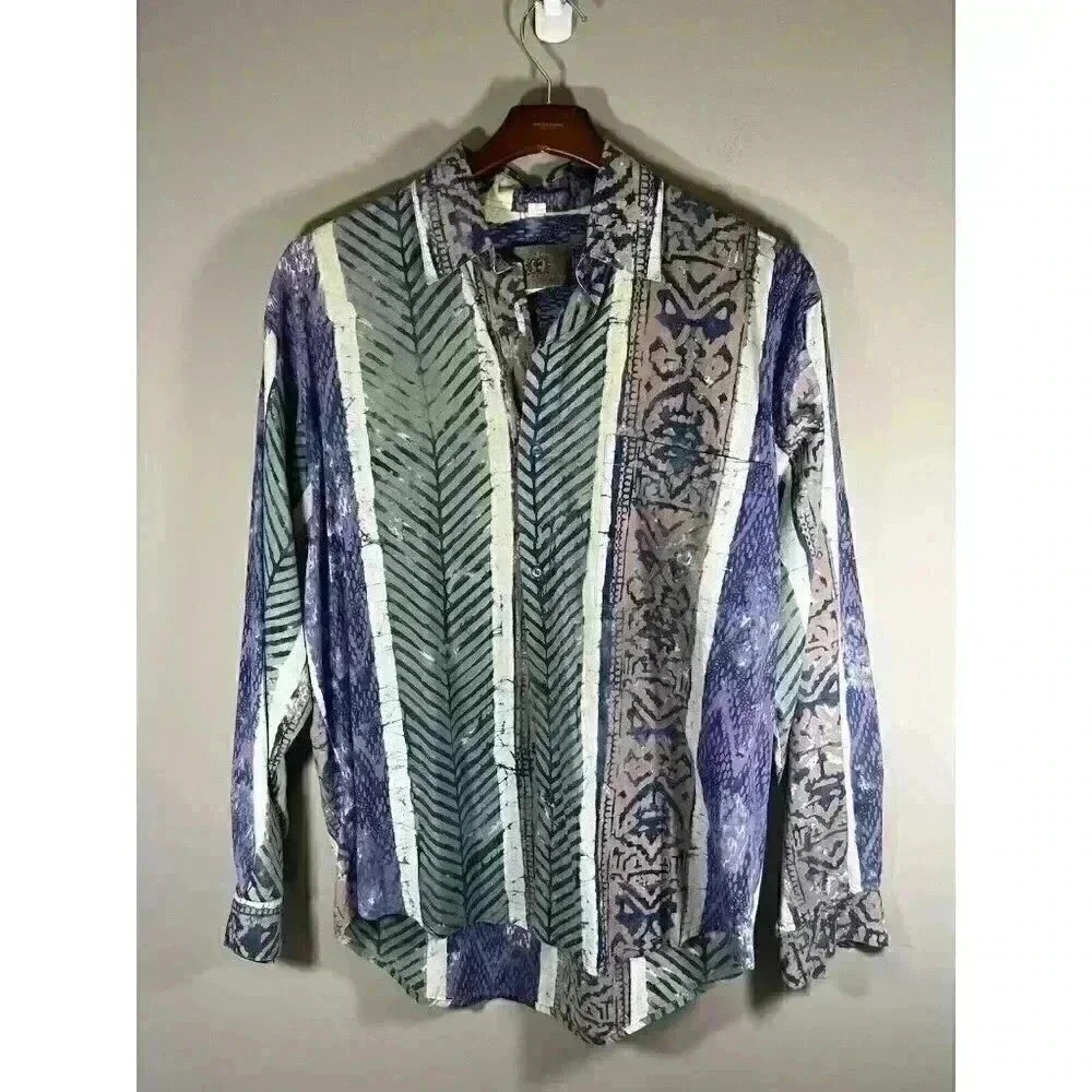 The Territory Ahead Men’s 100% Cotton Shirt Colorful Size Medium